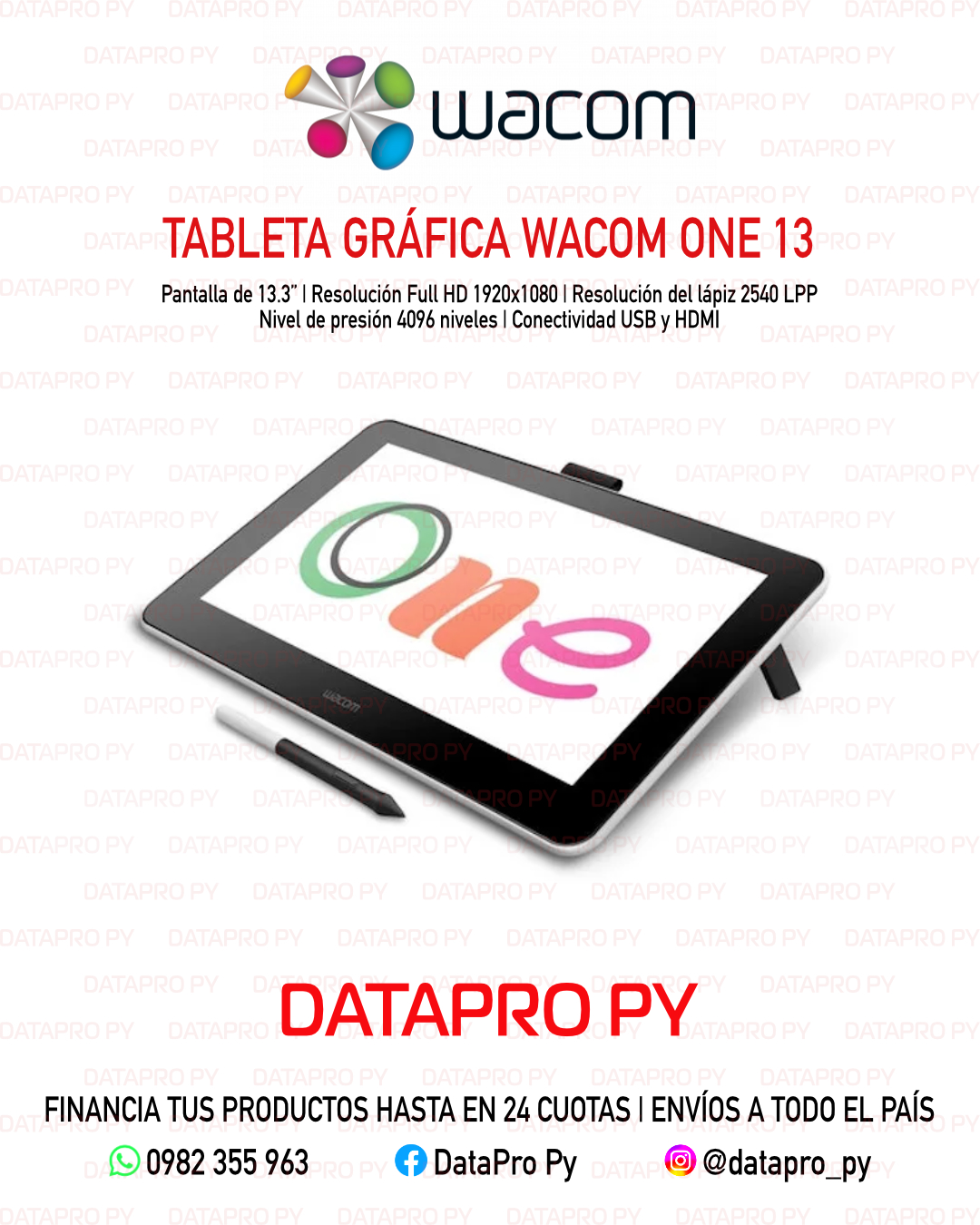 Tableta Gráfica Wacom One 13 Pen Display